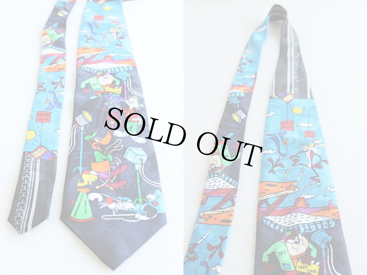 画像2: 90s WARNER BROS LOONEY TUNES MANIA キャラクター ネクタイ (2)