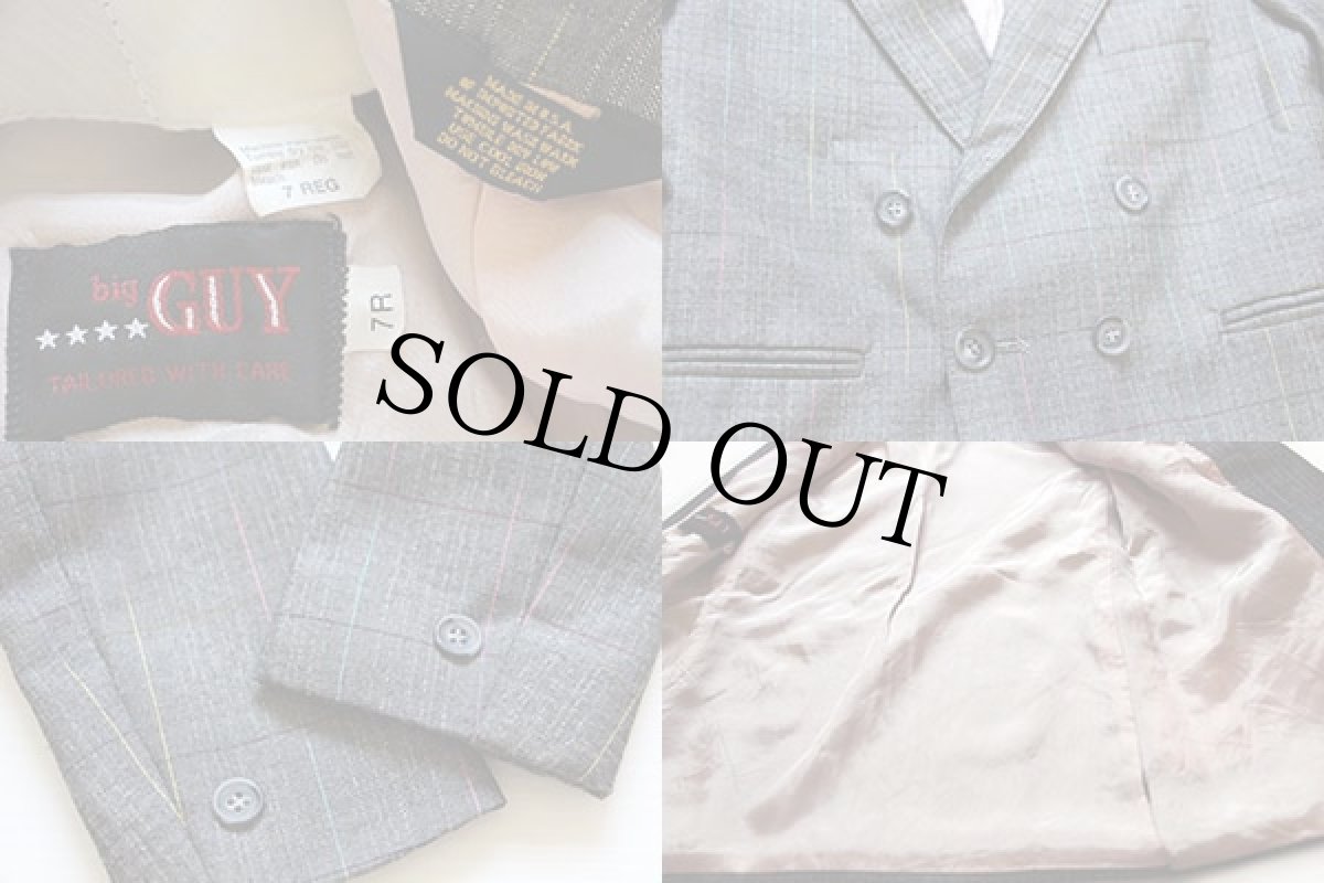 画像6: USA製 big GUY ダブルブレスト ジャケット&パンツ セットアップ キッズ7R★スーツ (6)