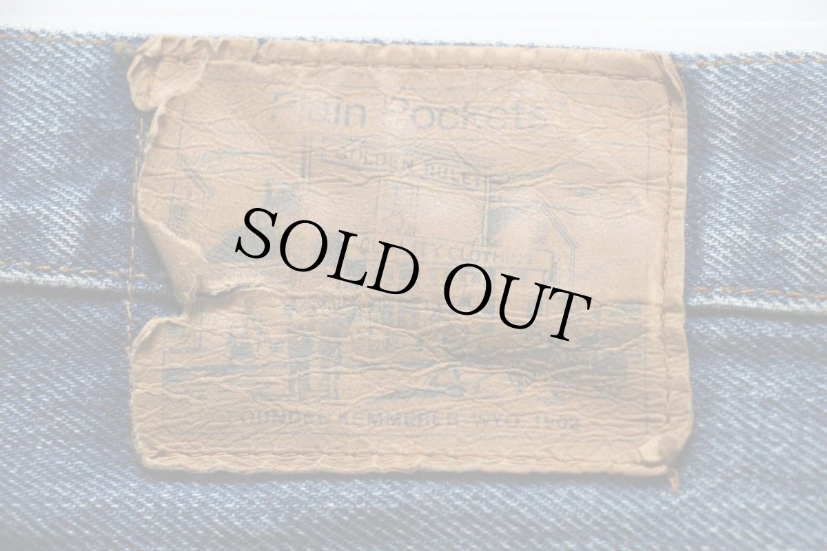 画像4: 80s JCPenney Plain Pockets 黒カン デニムパンツ w32 (4)