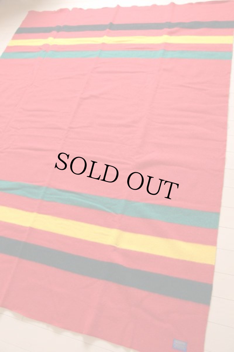 画像3: デッドストック★70s USA製 PENDLETONペンドルトン RAINIER PARK マルチボーダー ウール ブランケット (3)