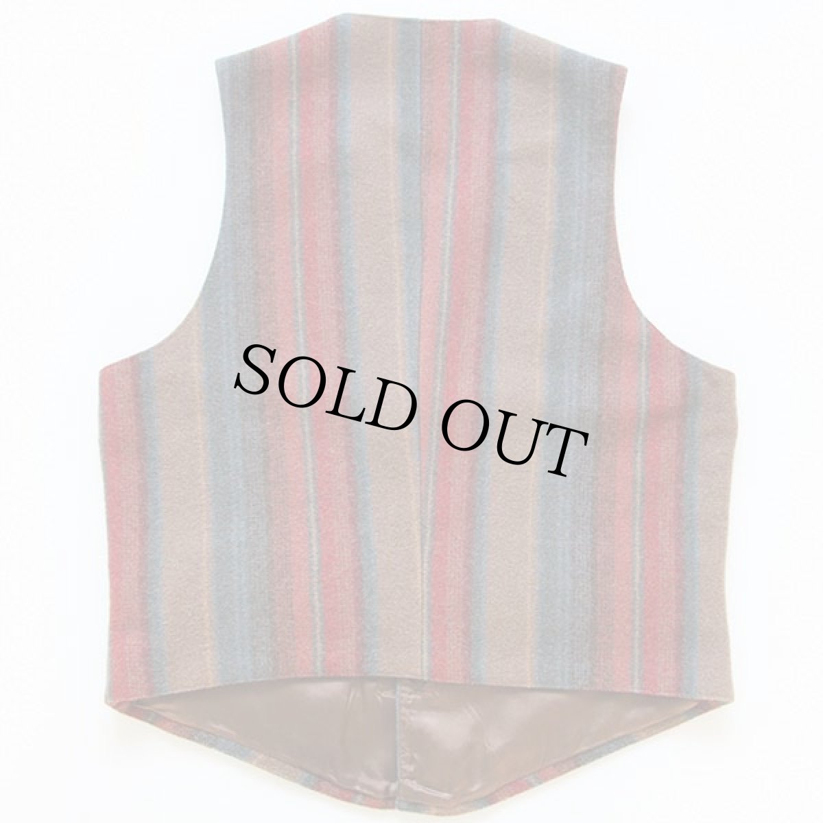 画像2: 80s PENDLETONペンドルトン マルチストライプ ウール ラグベスト 40 (2)