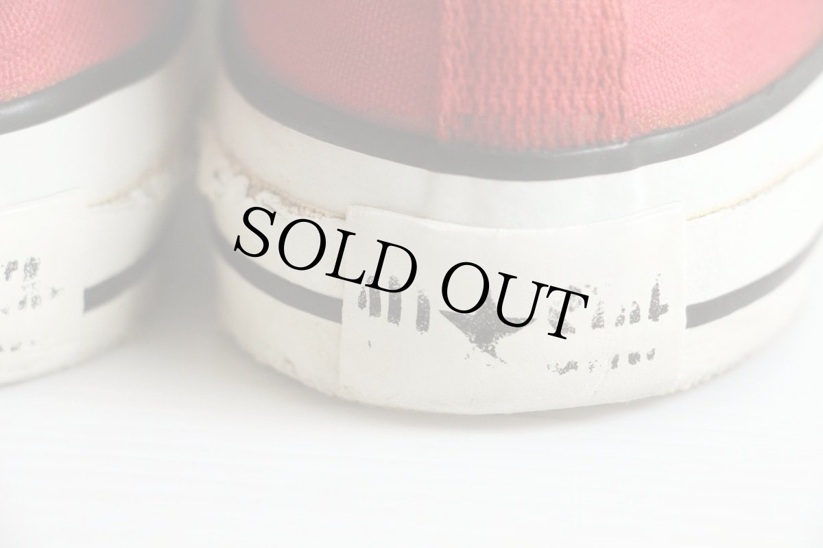 画像7: 80s USA製 CONVERSEコンバース ALL STARオールスター Low 当て布 赤 8 (7)