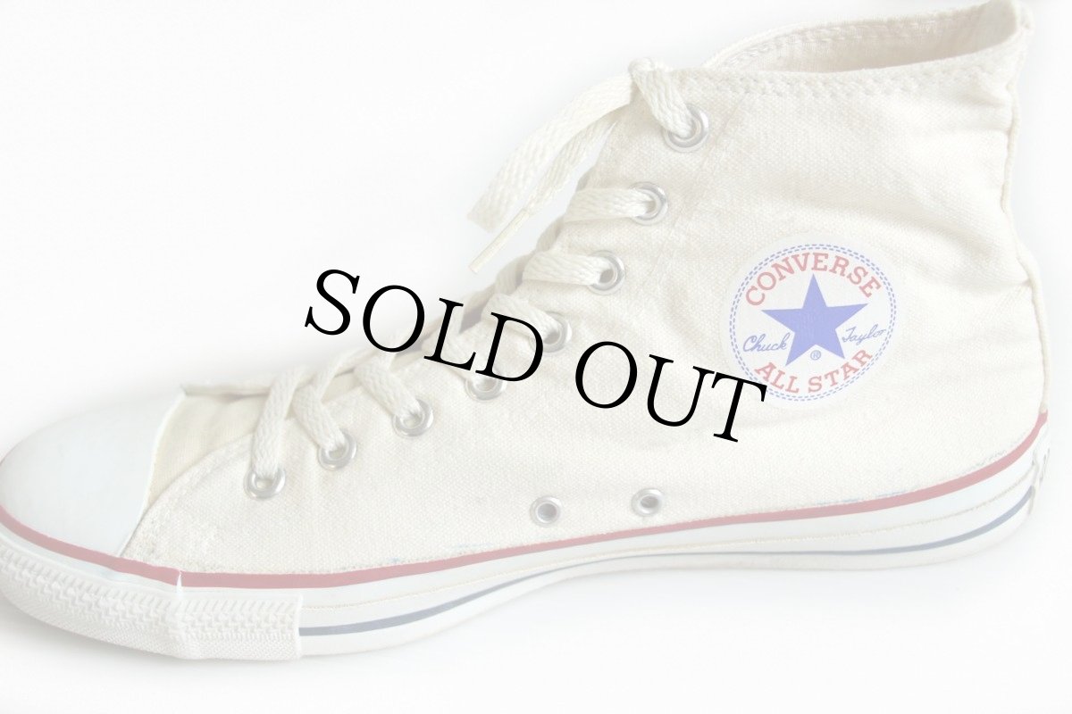 画像4: 90s USA製 CONVERSEコンバース ALL STARオールスター HI 生成り 10.5 (4)