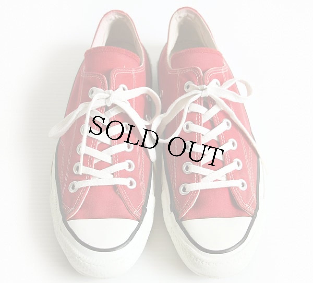 画像3: 80s USA製 CONVERSEコンバース ALL STARオールスター Low 当て布 赤 8 (3)