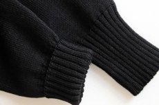 画像5: 50s Bunny Knit ウールニット レタードカーディガン 黒 (5)