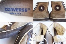 画像10: 90s USA製 CONVERSEコンバース ALL STARオールスター HI スエードレザー 茶 8.5 (10)