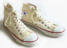 画像1: 90s USA製 CONVERSEコンバース ALL STARオールスター HI 生成り 10.5 (1)