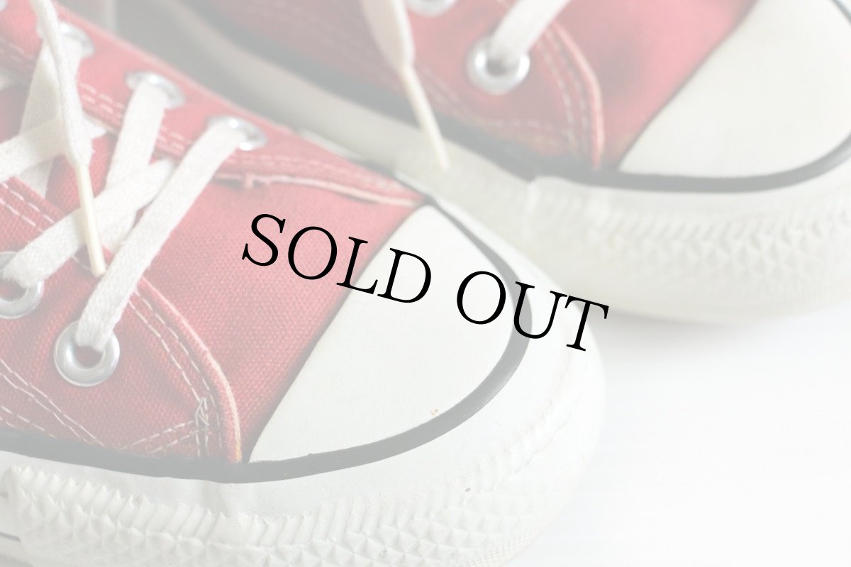 画像6: 80s USA製 CONVERSEコンバース ALL STARオールスター Low 当て布 赤 8 (6)