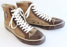 画像1: 90s USA製 CONVERSEコンバース ALL STARオールスター HI スエードレザー 茶 8.5 (1)