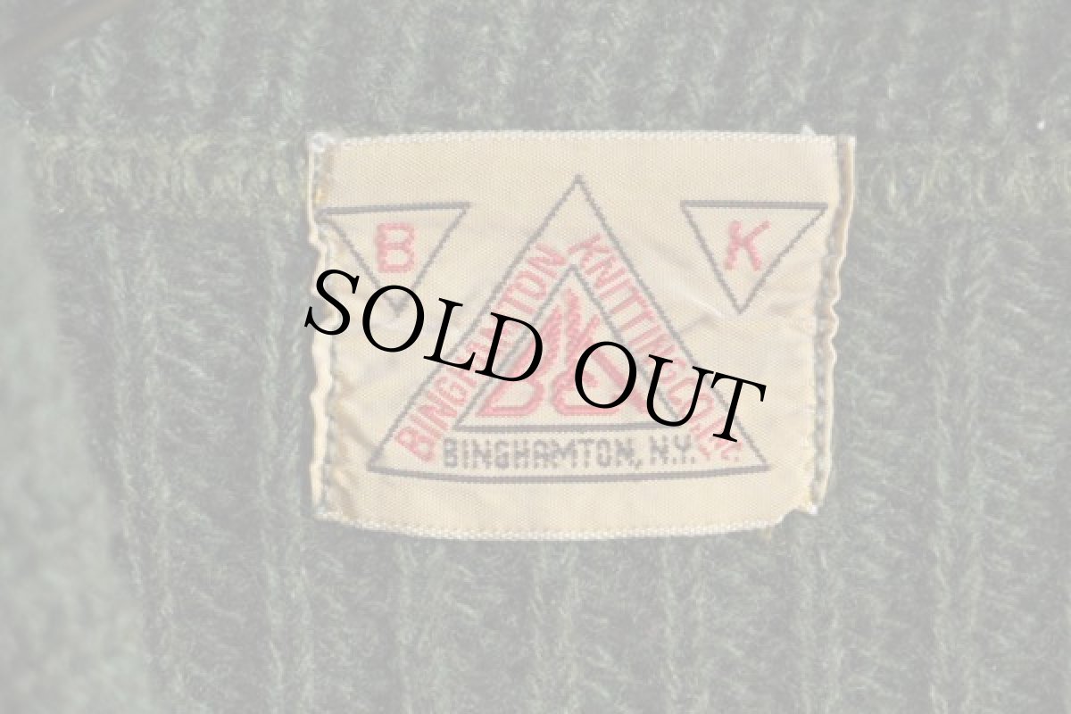 画像3: 50s BINGHAMTON ショールカラー ウールニット カーディガン (3)