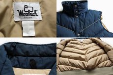 画像3: 70s Woolrichウールリッチ ダウンベスト 紺 M (3)