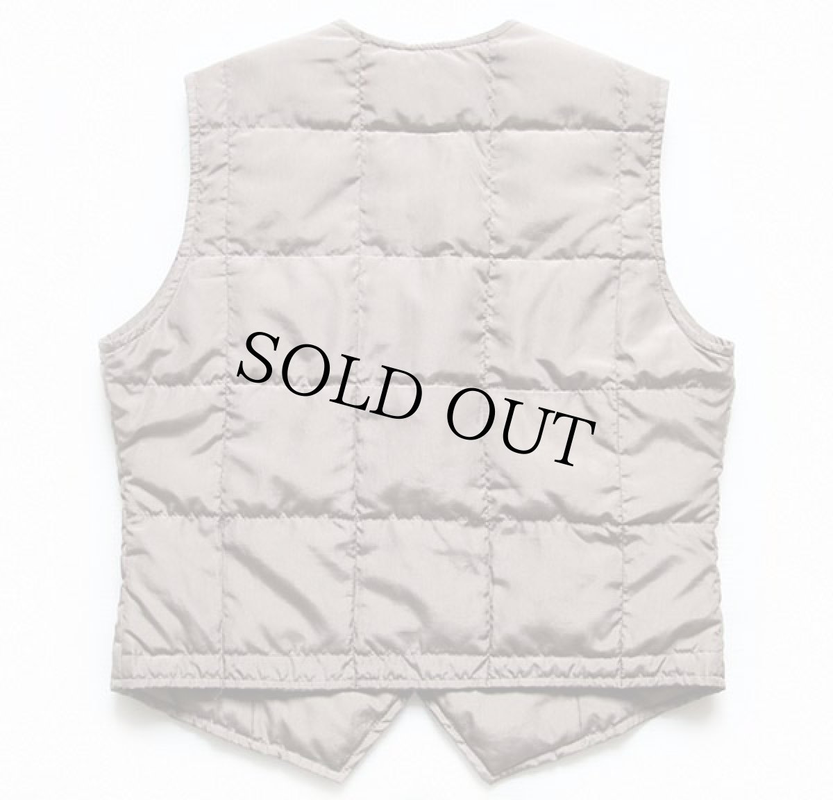 画像2: 80s EddieBauerエディーバウアー ノーカラー インナー ダウンベスト M (2)