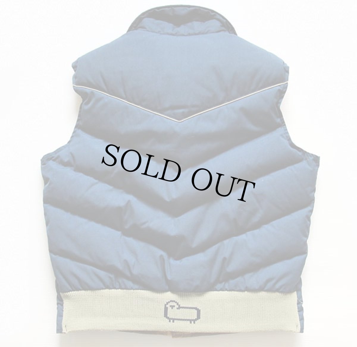 画像2: 70s Woolrichウールリッチ ダウンベスト 紺 M (2)