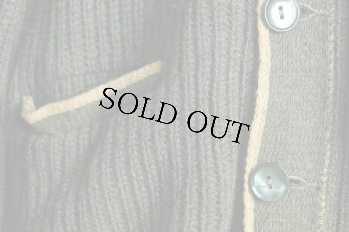 画像5: 50s BINGHAMTON ショールカラー ウールニット カーディガン (5)