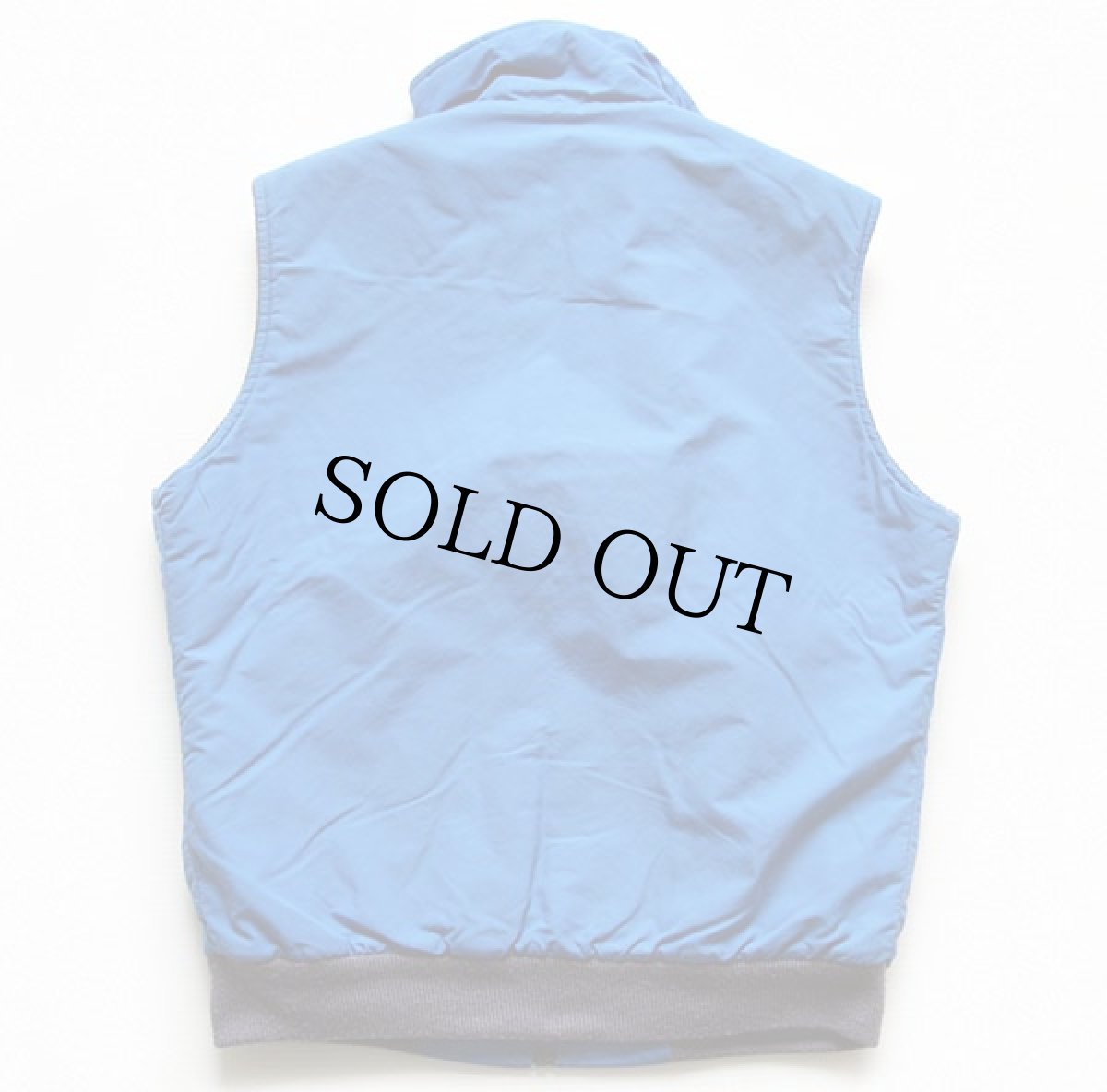 画像2: 80s USA製 L.L.Bean フリース ナイロンベスト 薄青 W-M (2)