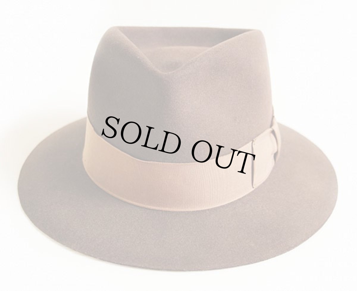 画像2: USA製 DESIGNER COLLECTION フェルト フェドラハット 茶 7 1/4 (2)