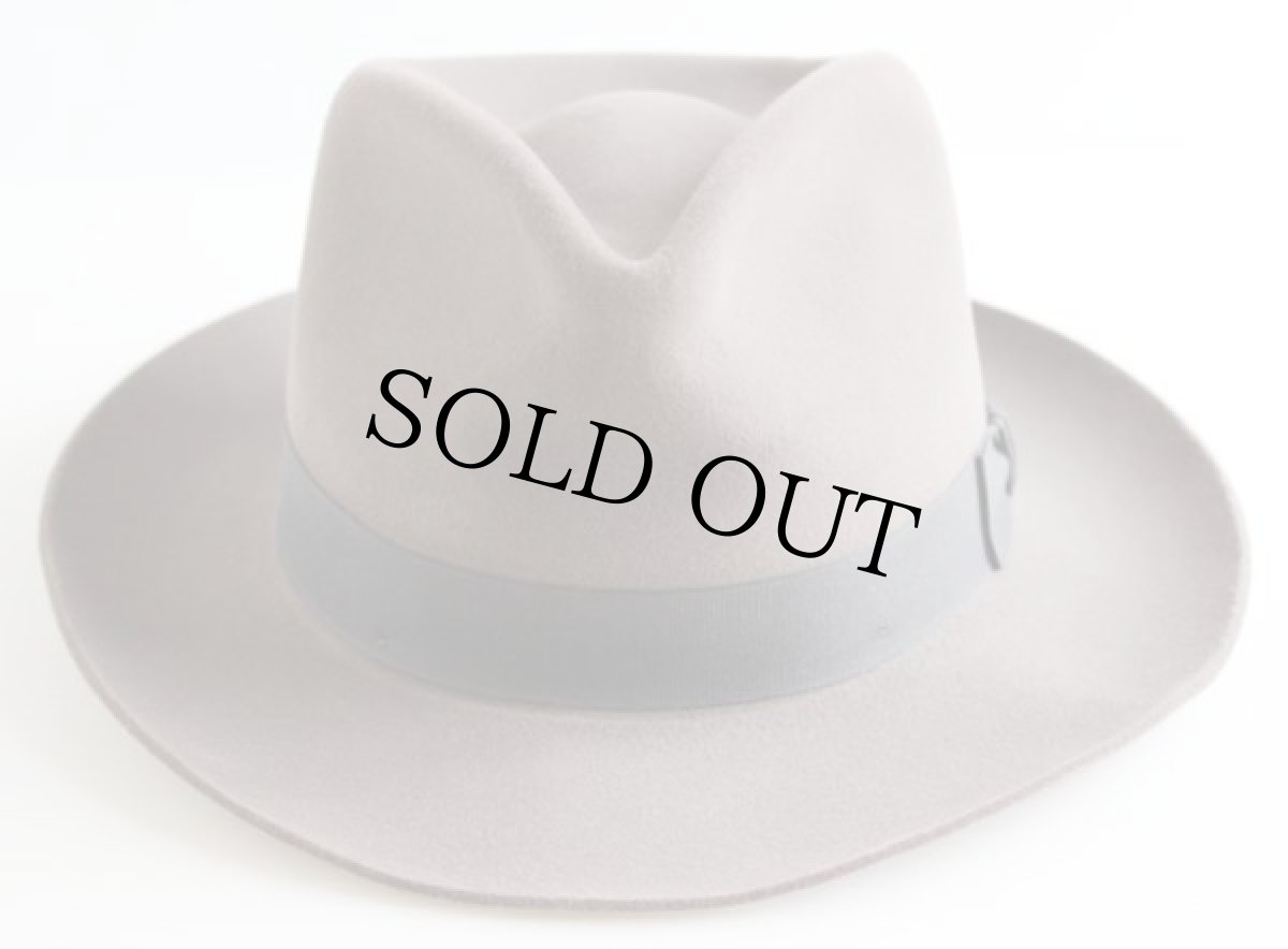 画像2: STETSONステットソン フェルト フェドラハット グレー 7 1/8 (2)