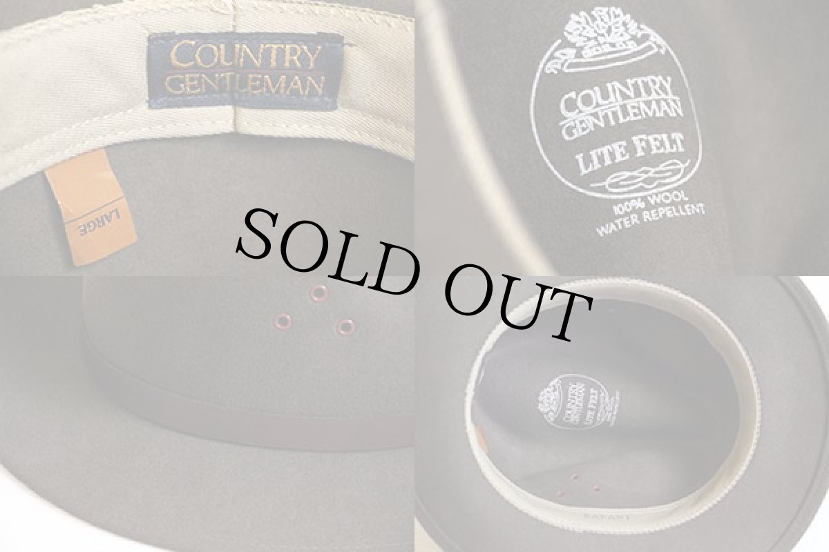 画像3: COUNTRY GENTLEMAN 中折れ フェルトハット ココア L (3)