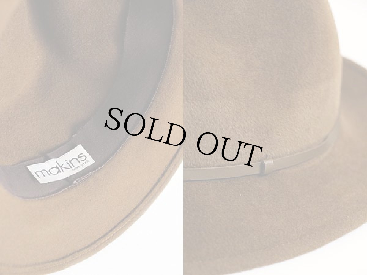 画像3: ビンテージ makins 中折れ フェルトハット 茶 (3)