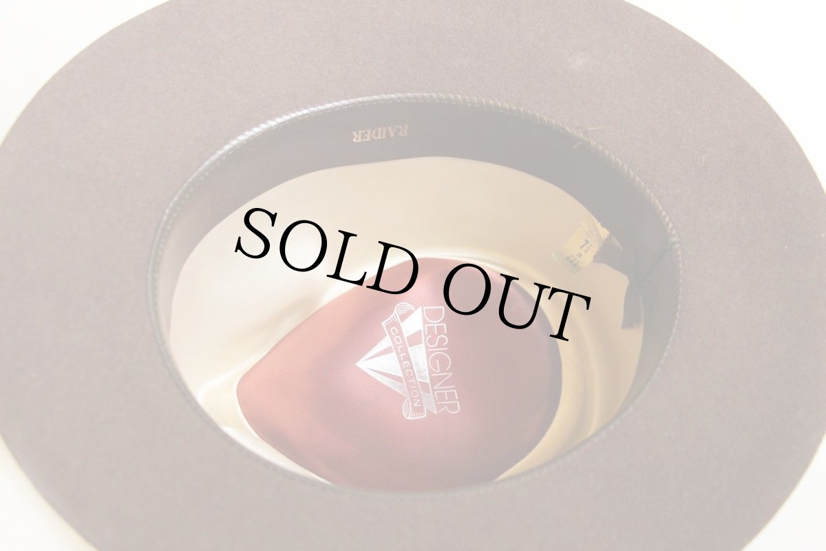 画像5: USA製 DESIGNER COLLECTION フェルト フェドラハット 茶 7 1/4 (5)