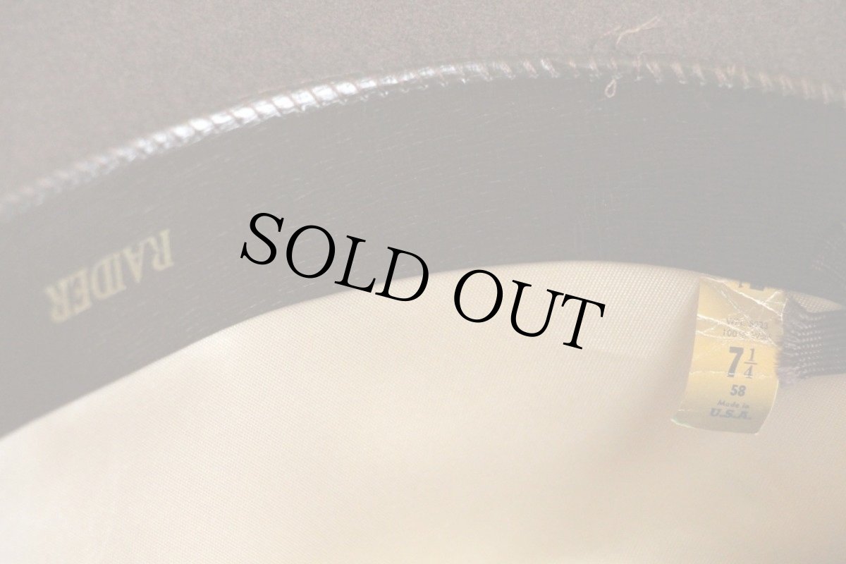 画像3: USA製 DESIGNER COLLECTION フェルト フェドラハット 茶 7 1/4 (3)