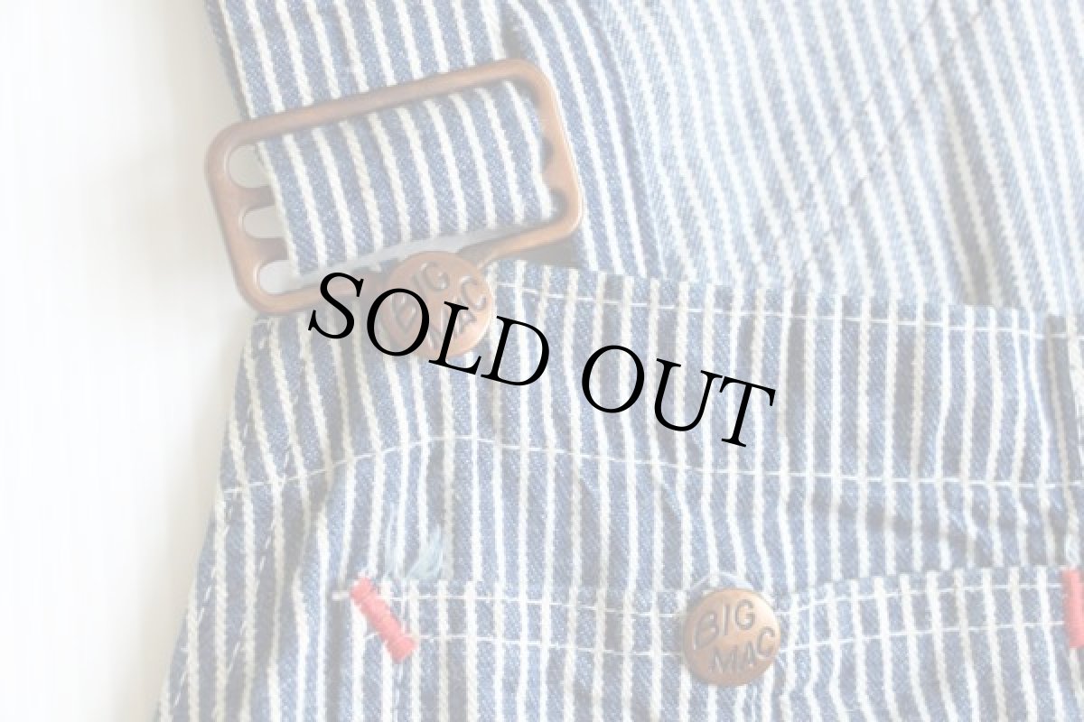 画像3: 70s BIGMACビッグマック ヒッコリー ストライプ オーバーオール (3)