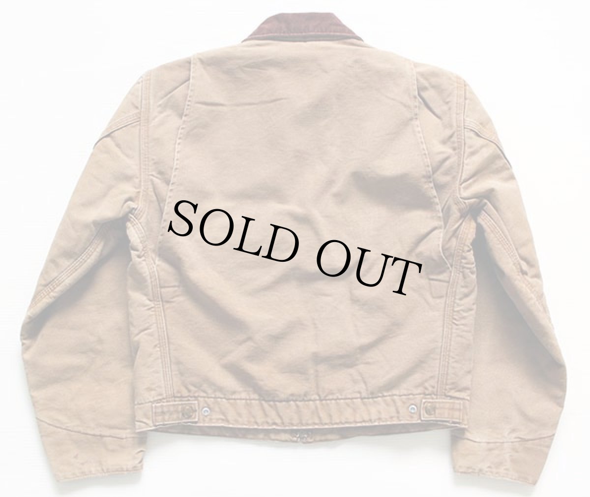 画像2: 90s USA製 carharttカーハート ブランケットライナー ダック地 デトロイトジャケット 茶 38 (2)