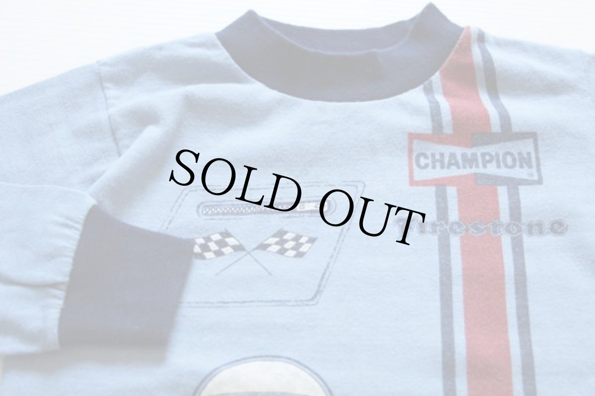 画像2: 70s USA製 CAMPUS レーシング 騙し絵 長袖Tシャツ キッズ6 (2)