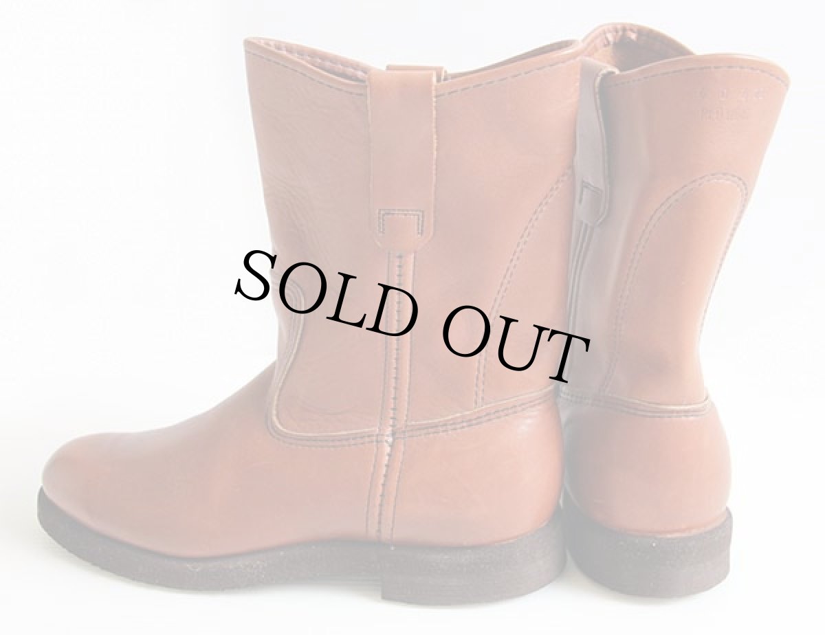 画像2: 80s USA製 REDWINGレッドウイング ペコスブーツ 茶 6D (2)