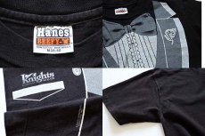 画像3: 80s USA製 Hanes タキシード 騙し絵 コットンTシャツ 黒 M (3)