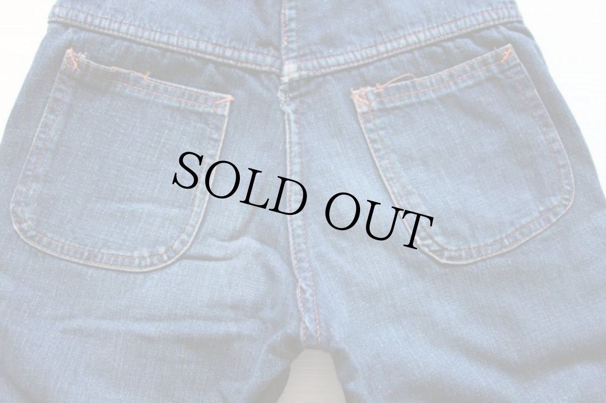 画像4: 50s UNKNOWN チェック ネルライナー インディゴ デニム ワークパンツ キッズ (4)