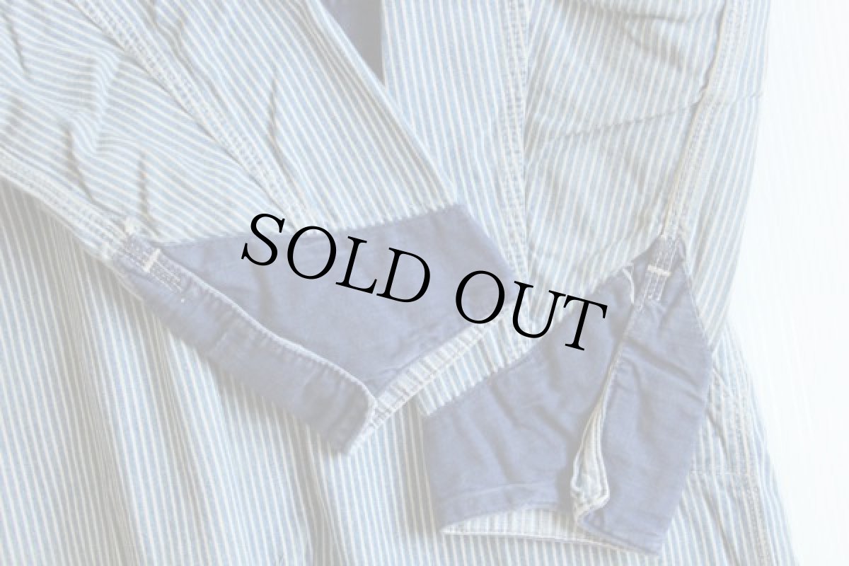 画像5: 50s GO-PFOR ツートン ヒッコリー ストライプ オールインワン 38★つなぎ (5)