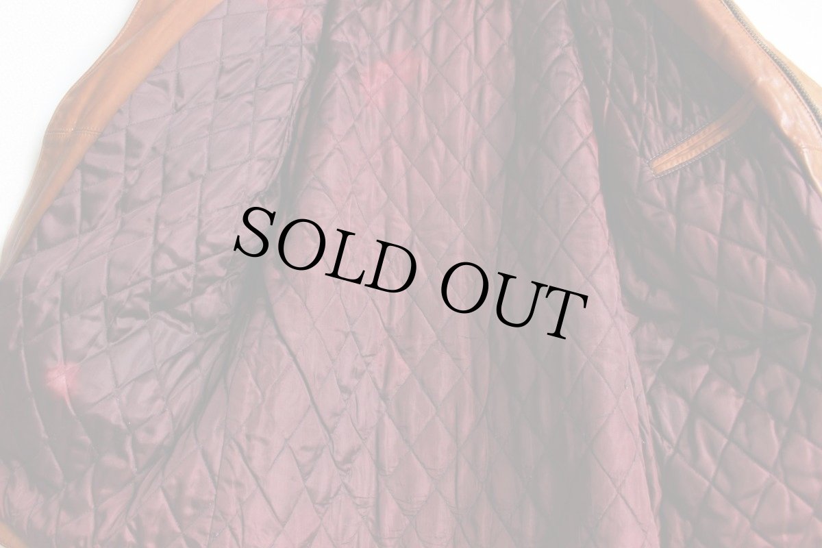 画像7: 70s USA製 ROME M-65タイプ レザーコート 茶 42 (7)