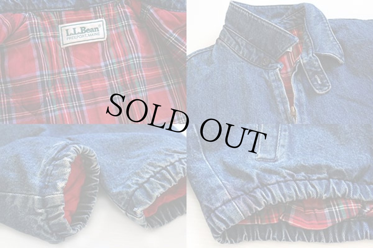 画像3: 80s L.L.Bean チンスト付き 中綿入り デニムジャケット (3)