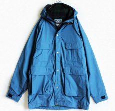 画像1: USA製 Woolrichウールリッチ ウールライナー マウンテンパーカー 紺 L (1)