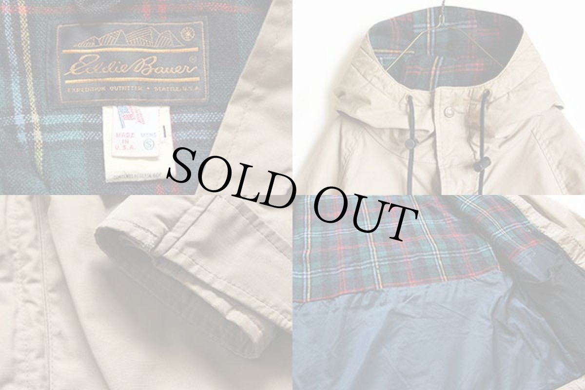 画像3: 80s USA製 EddieBauerエディーバウアー ウールライナー マウンテンパーカー タン S (3)