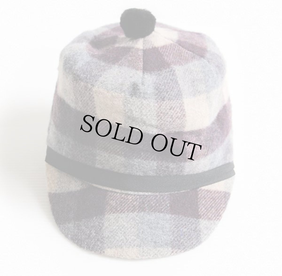 画像2: カナダ製 CROWN CAP ブロックチェック 耳当て付き ウールキャップ S (2)