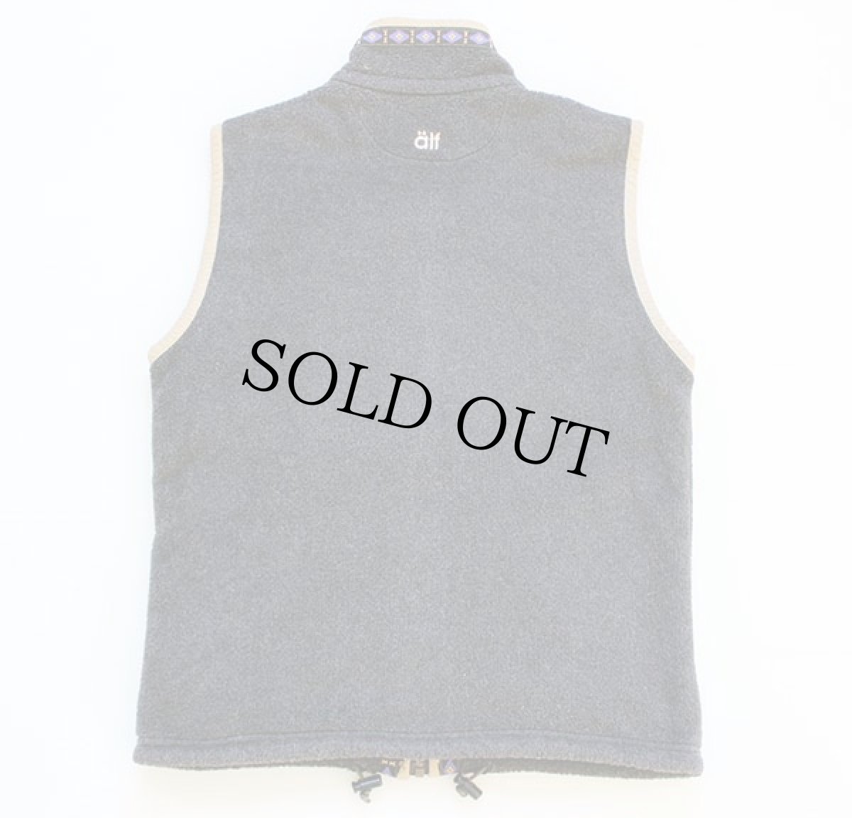 画像2: 90s USA製 alfアルフ チロリアンテープ POLARTEC フリースベスト チャコール S (2)