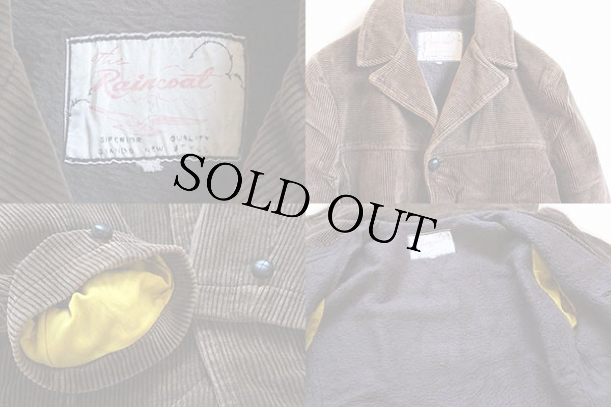 画像3: 60s The Raincoat ボアライナー 太畝 コーデュロイジャケット 茶 (3)