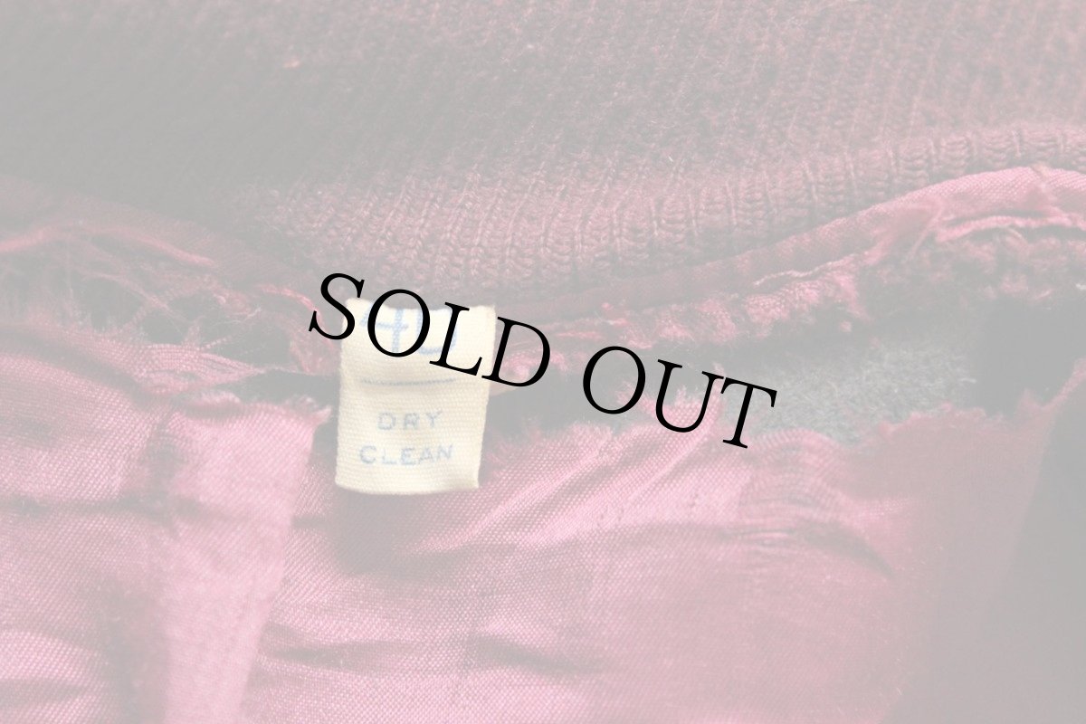 画像4: 60s UNKNOWN ライン入り オールレザー スタジャン バーガンディ 40 (4)