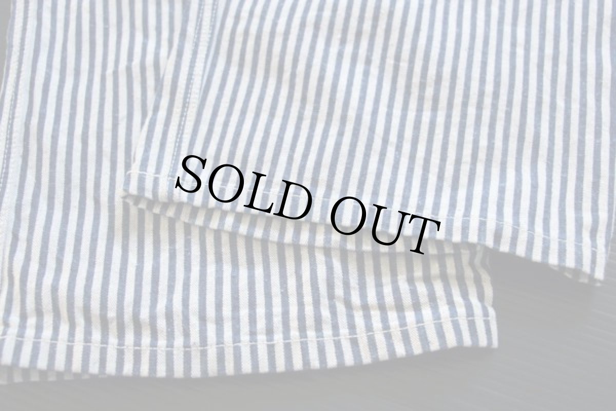 画像7: 50s Leeリー チェーン刺繍 HBTストライプヘリンボーンxヒッコリー オールインワン 34★つなぎ (7)