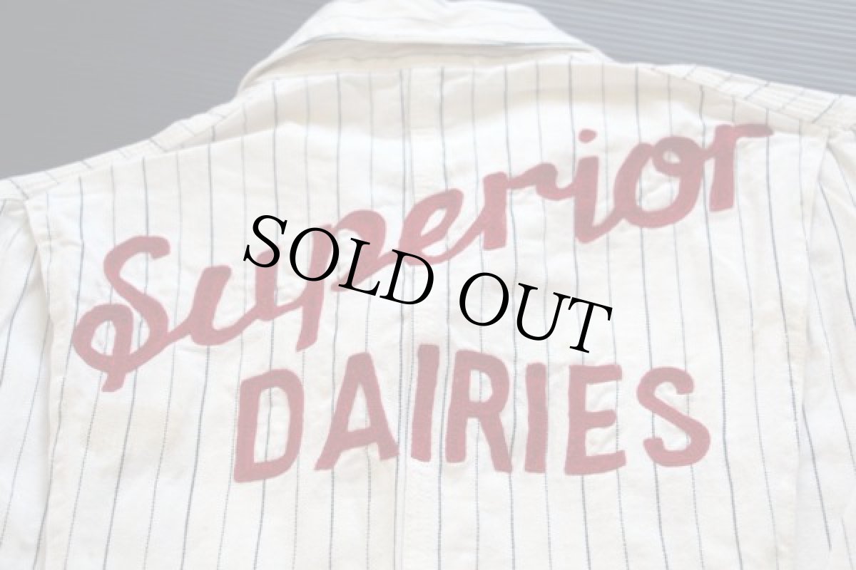 画像3: 50s Leeリー チェーン刺繍 HBTストライプヘリンボーンxヒッコリー オールインワン 34★つなぎ (3)