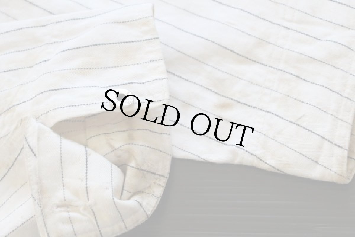 画像8: 50s Leeリー チェーン刺繍 HBTストライプヘリンボーンxヒッコリー オールインワン 34★つなぎ (8)