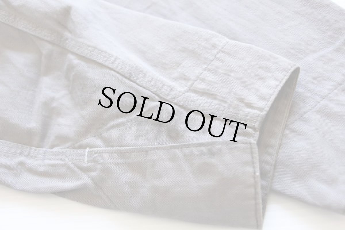 画像8: 50s GO-PFOR ツートン HBT ヘリンボーンツイル×コットンツイル オールインワン グレー×ナス紺 40★つなぎ (8)