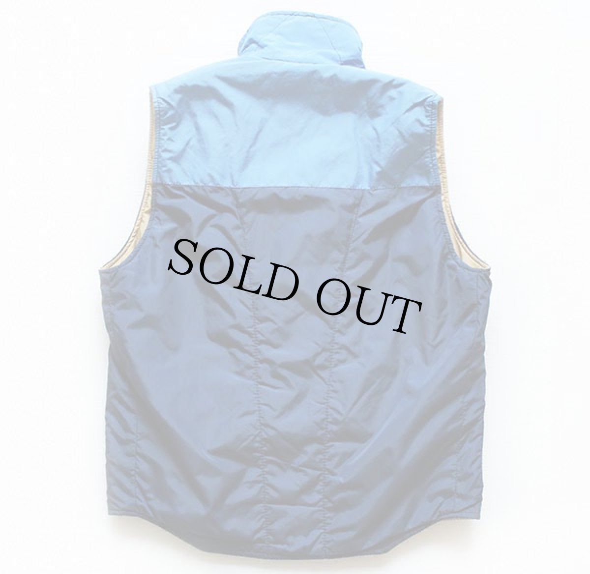 画像2: 70s SIERRA DESIGNSシエラデザイン ツートン ヨーク切り替え ナイロン 中綿ベスト 紺×青 S (2)