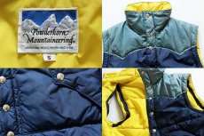 画像3: 80s Powderhorn Mountaineeringパウダーホーン ツートン ヨーク切り替え 中綿ベスト 紺×ブルーグレー S (3)