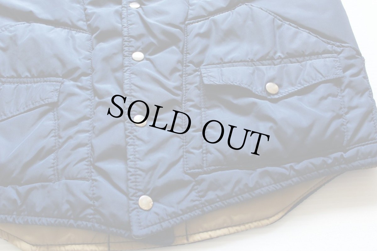 画像5: 70s SIERRA DESIGNSシエラデザイン ツートン ヨーク切り替え ナイロン 中綿ベスト 紺×青 S (5)