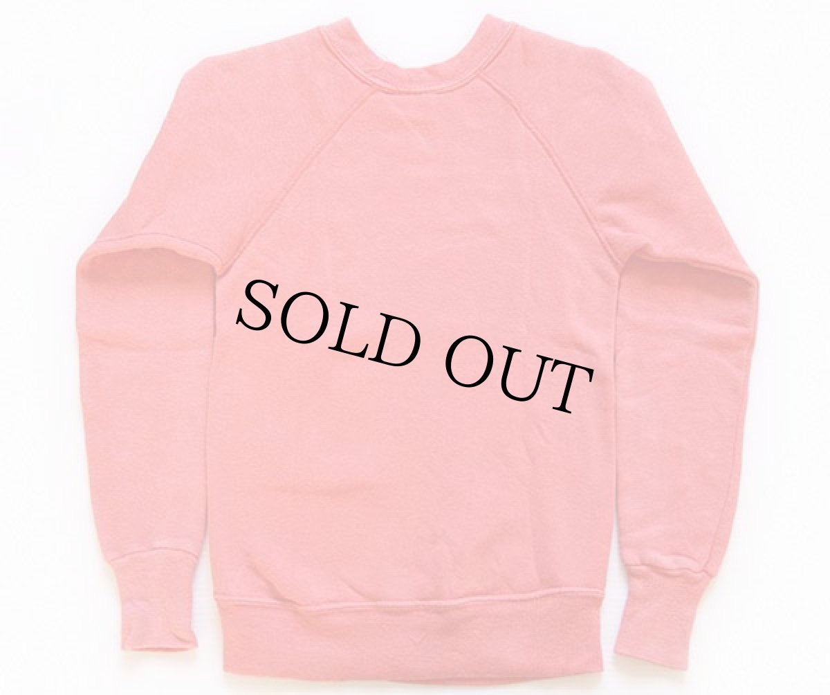 画像2: 60s Penneys 無地 コットン スウェット サーモンピンク キッズM (2)