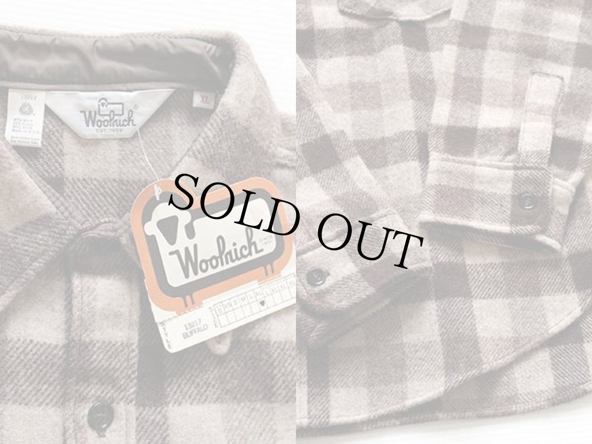 画像3: デッドストック★70s USA製 Woolrichウールリッチ ブロックチェック ウールシャツ XL (3)