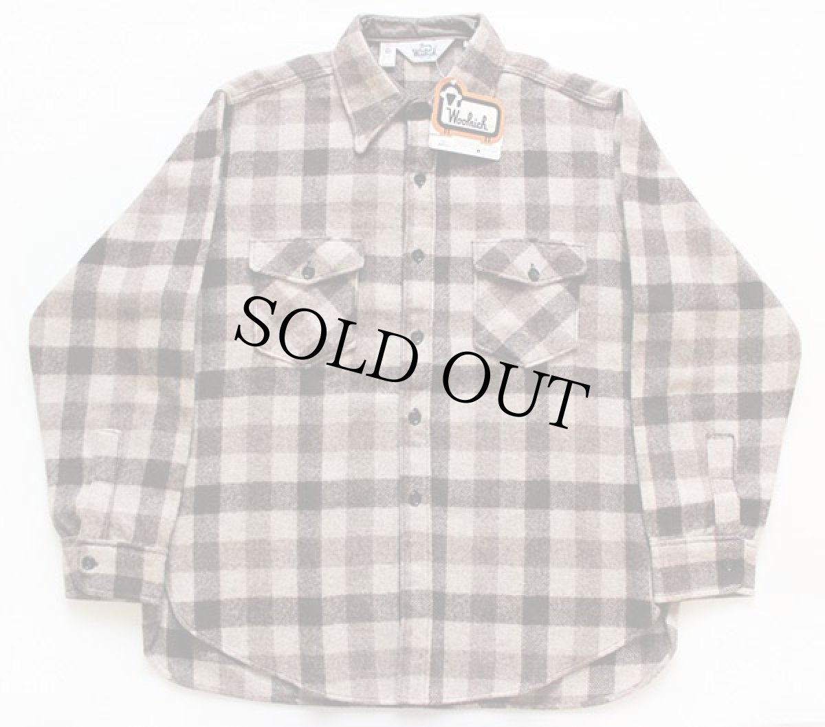 画像2: デッドストック★70s USA製 Woolrichウールリッチ ブロックチェック ウールシャツ XL (2)